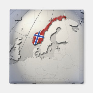 Flagge von Norwegen Magnet