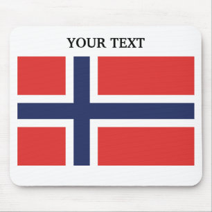 Flagge von Norwegen Mousepad