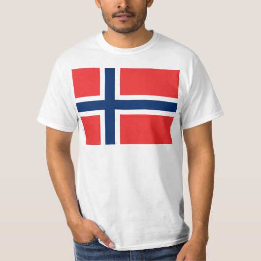 Flagge von Norwegen - Norges flagg - Det norske T-Shirt (Vorderseite)