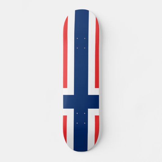 Flagge von Norwegen Skateboard (Vorderseite)