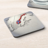 Flagge von Norwegen Untersetzer (Linke Seite)