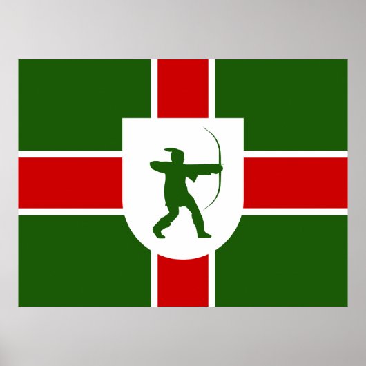Flagge von Nottinghamshire Poster (Vorne)
