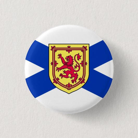 Flagge von Nova Scotia, Kanada Button (Vorderseite)