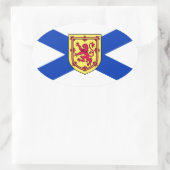 Flagge von Nova Scotia, Kanada Ovaler Aufkleber (Tasche)