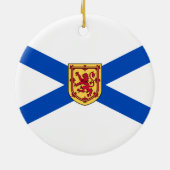 Flagge von Nova Scotia (kanadische Provinz) Keramik Ornament (Hinten)
