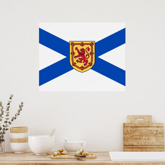 Flagge von Nova Scotia (kanadische Provinz) Poster (Küche)