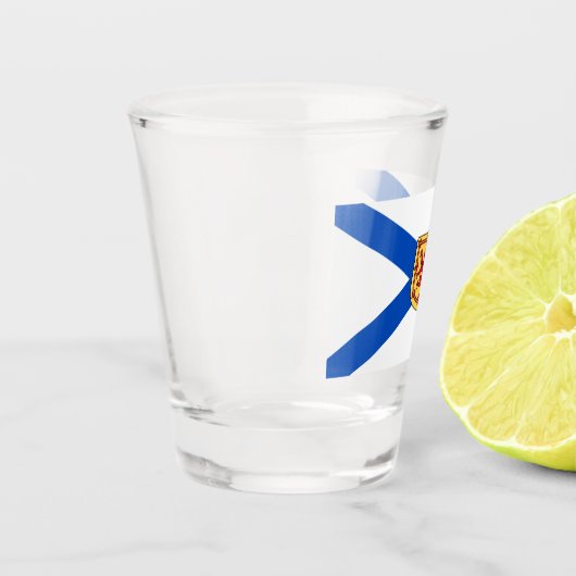 Flagge von Nova Scotia (kanadische Provinz) Schnapsglas (Links)