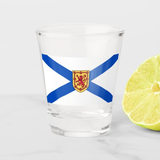 Flagge von Nova Scotia (kanadische Provinz) Schnapsglas (Vorderseite)