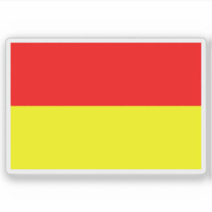 Flagge von Nový Bor, Tschechische Republik Aufkleber