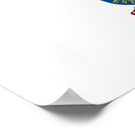 Flagge von Nuevo_Leon Poster (Ecke)