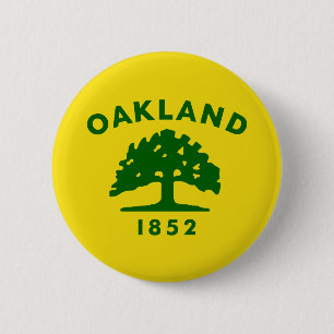 Flagge von Oakland, Kalifornien Button