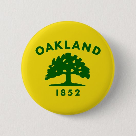 Flagge von Oakland, Kalifornien Button (Vorderseite)