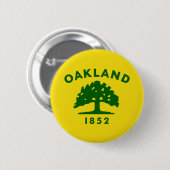 Flagge von Oakland, Kalifornien Button (Vorne & Hinten)