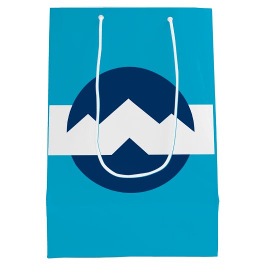 Flagge von Ogden, Utah Mittlere Geschenktüte (Rückseite)