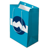 Flagge von Ogden, Utah Mittlere Geschenktüte (Rückseite Schrägansicht)