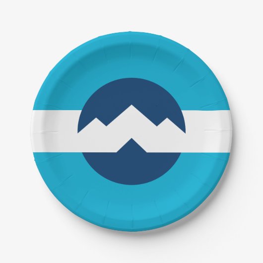 Flagge von Ogden, Utah Pappteller (Vorderseite)