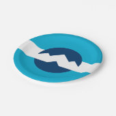 Flagge von Ogden, Utah Pappteller (Schrägansicht)