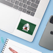 Flagge von Ogemaw Landkreis, Michigan Aufkleber (Laptop mit iPhone)