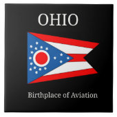 Flagge von Ohio, gekennzeichnet Fliese (Vorderseite)