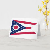 Flagge von Ohio Karte (Gelbe Blume)