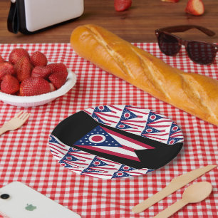 Flagge von Ohio Pappteller