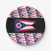 Flagge von Ohio Pappteller (Vorderseite)