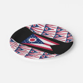 Flagge von Ohio Pappteller (Schrägansicht)