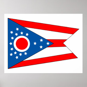Flagge von Ohio Poster