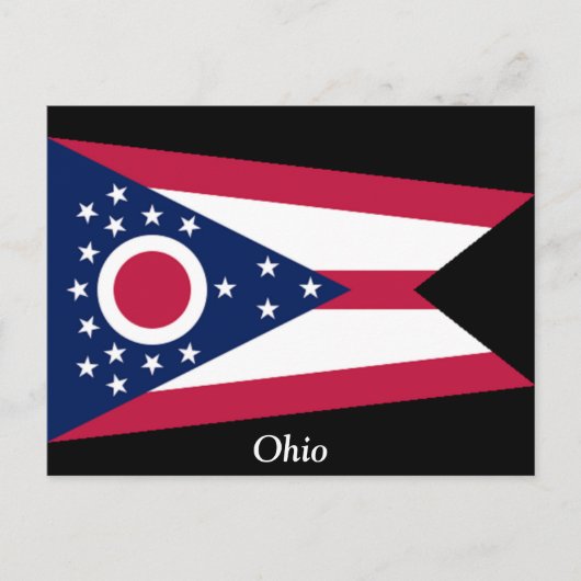 Flagge von Ohio Postkarte (Vorderseite)