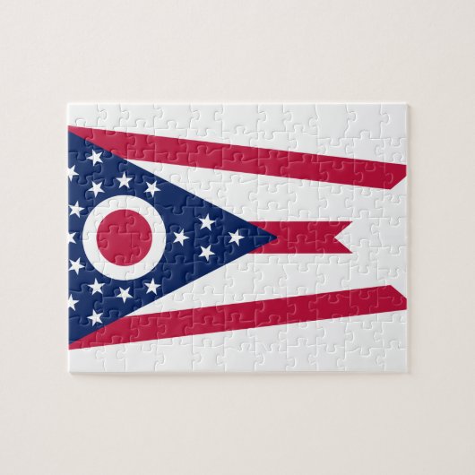 Flagge von Ohio Puzzle (Horizontal)
