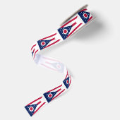 Flagge von Ohio Satinband (Rückseite)