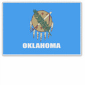 Flagge von Oklahoma Aufkleber (Vorderseite)