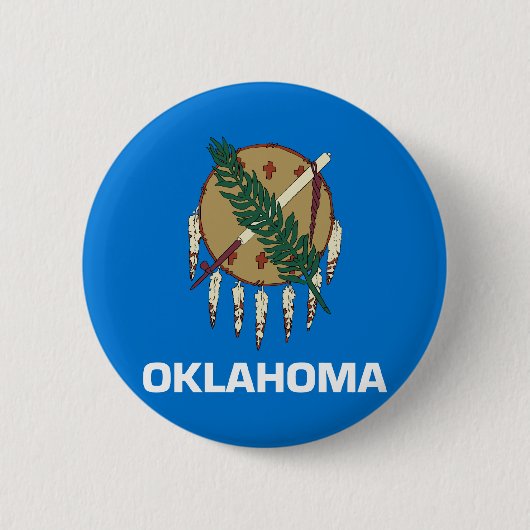 Flagge von Oklahoma Button (Vorderseite)