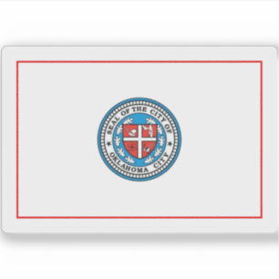 Flagge von Oklahoma City, Oklahoma Aufkleber