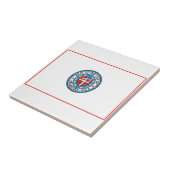 Flagge von Oklahoma City (Oklahoma) Fliese (Seite)