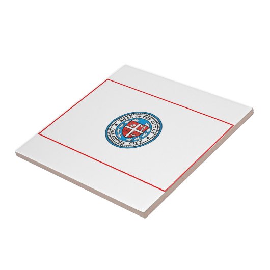 Flagge von Oklahoma City (Oklahoma) Fliese (Seite)