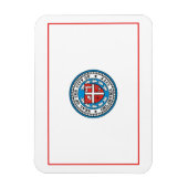 Flagge von Oklahoma City (Oklahoma) Magnet (Vertikal)