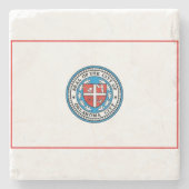 Flagge von Oklahoma City (Oklahoma) Steinuntersetzer (Vorderseite)