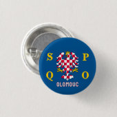 Flagge von Olomouc Button (Vorne & Hinten)