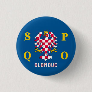 Flagge von Olomouc Button