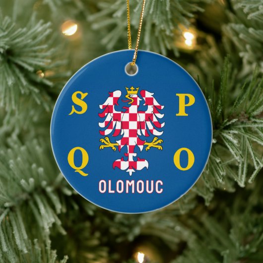Flagge von Olomouc Keramik Ornament (Baum)