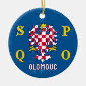 Flagge von Olomouc Keramik Ornament (Vorne)
