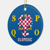 Flagge von Olomouc Keramik Ornament (Links)