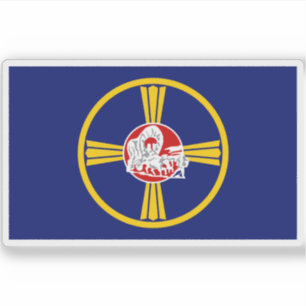 Flagge von Omaha, Nebraska Aufkleber