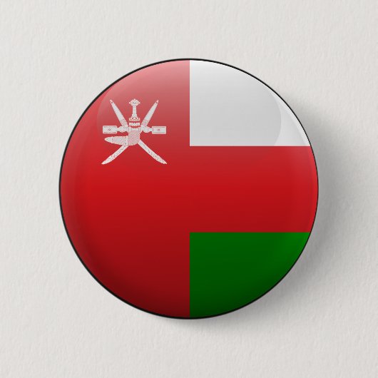 Flagge von Oman Button (Vorderseite)
