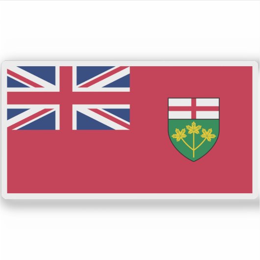 Flagge von Ontario Aufkleber (Vorderseite)