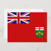 Flagge von Ontario Postkarte (Vorne/Hinten)