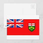 Flagge von Ontario Postkarte (Vorne/Hinten)