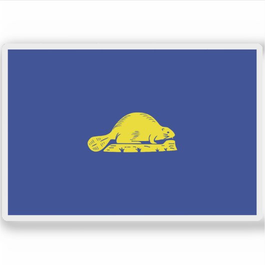 Flagge von Oregon Aufkleber (Vorderseite)