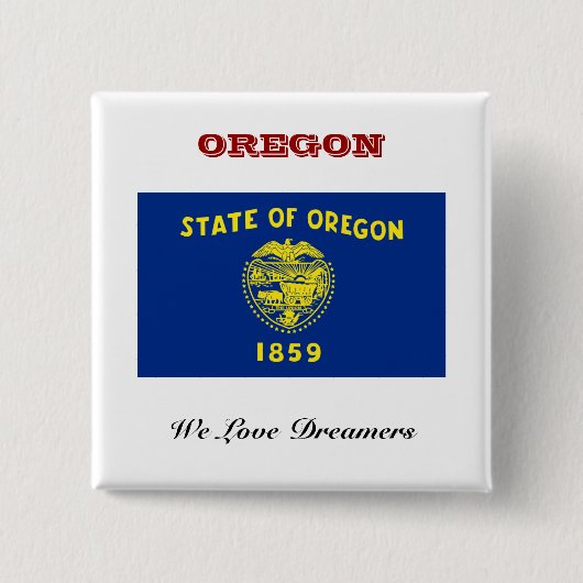 Flagge von Oregon Button (Vorderseite)